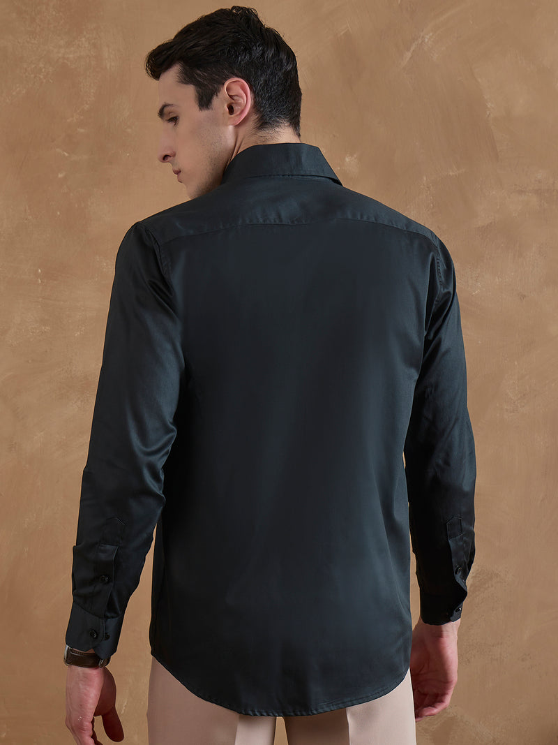 Bottle Green: Cooper Collar Shirt