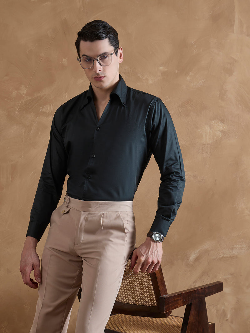 Bottle Green: Cooper Collar Shirt