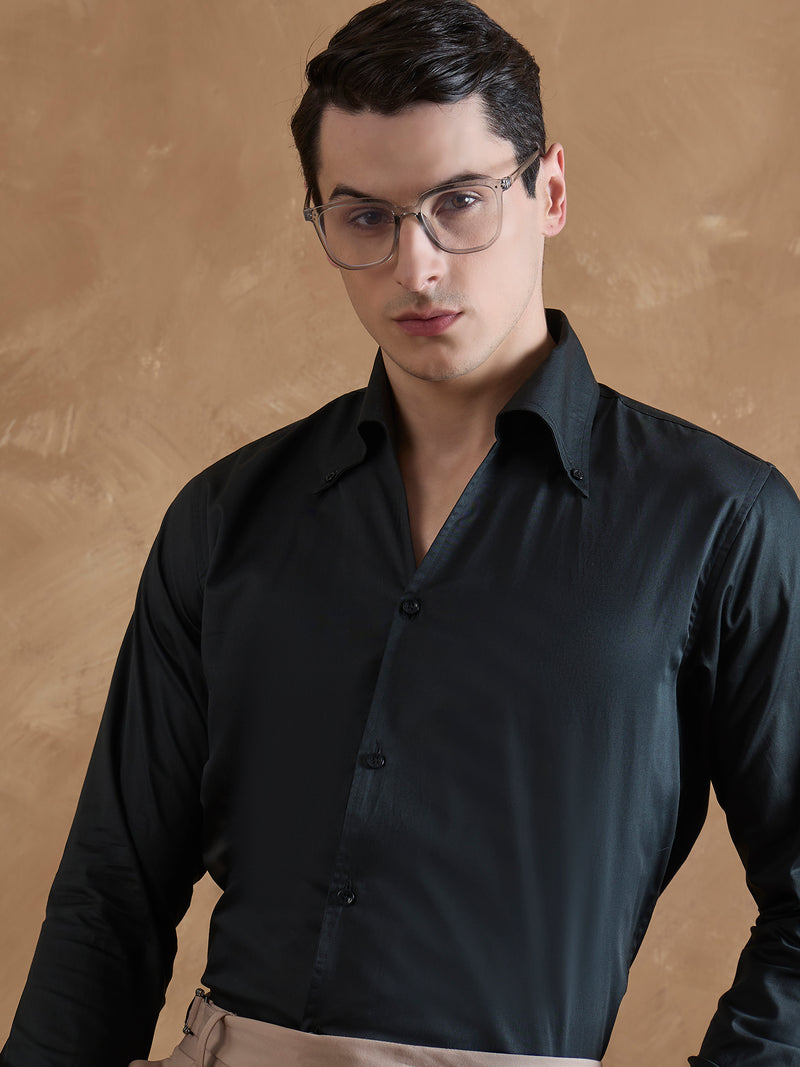 Bottle Green: Cooper Collar Shirt