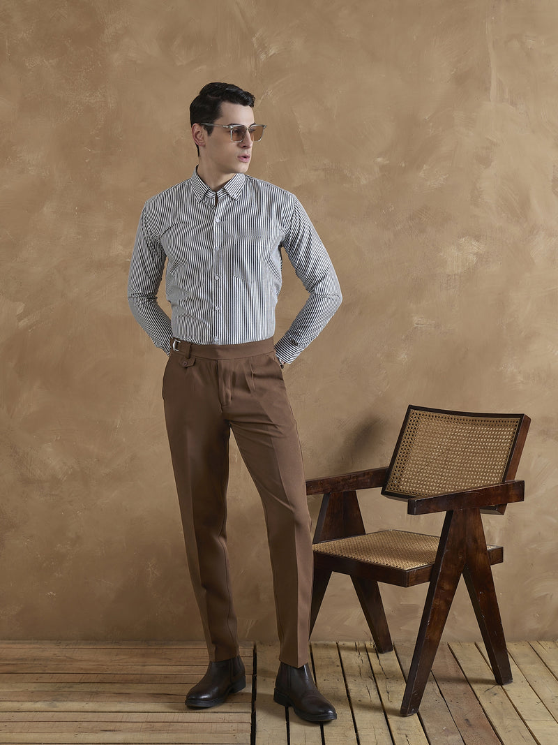 Dark Brown: Adjustable Fastening Gurkha Trouser