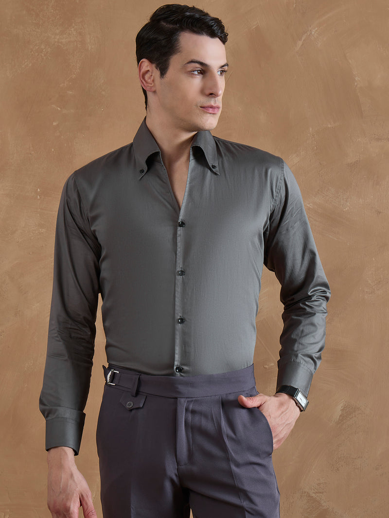 Dark Grey: Cooper Collar Shirt