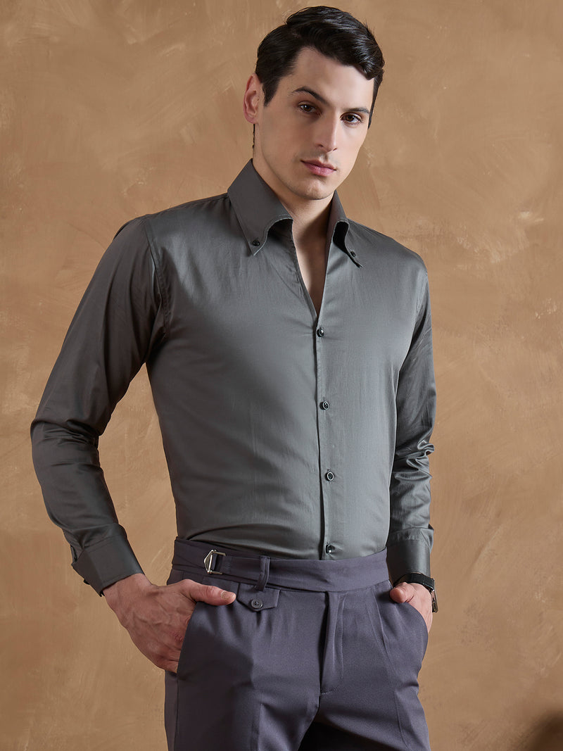 Dark Grey: Cooper Collar Shirt