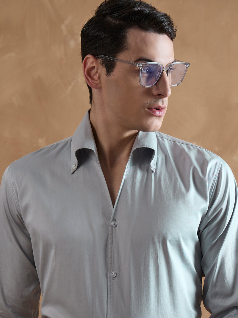 Light Grey: Cooper Collar Shirt
