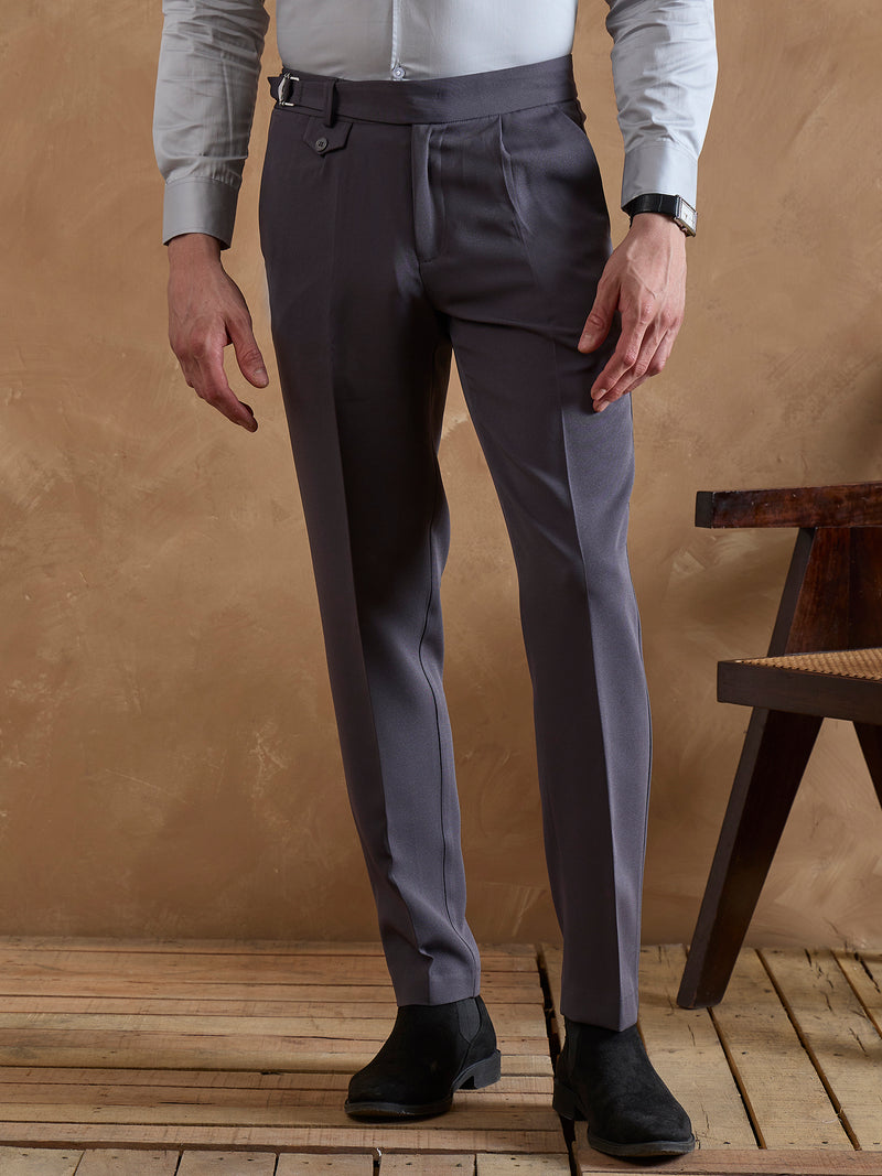 Steel Grey: Adjustable Fastening Gurkha Trouser