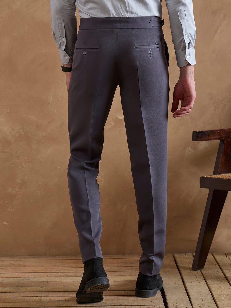 Steel Grey: Adjustable Fastening Gurkha Trouser