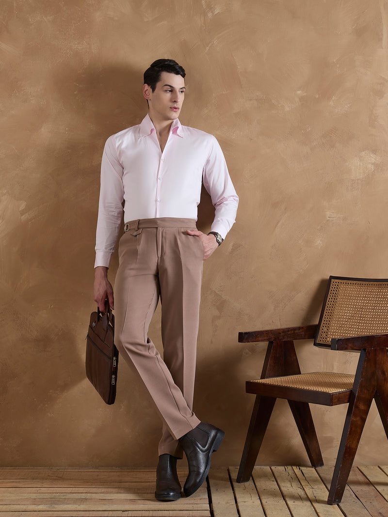 Choco Brown: Adjustable Fastening Gurkha Trouser