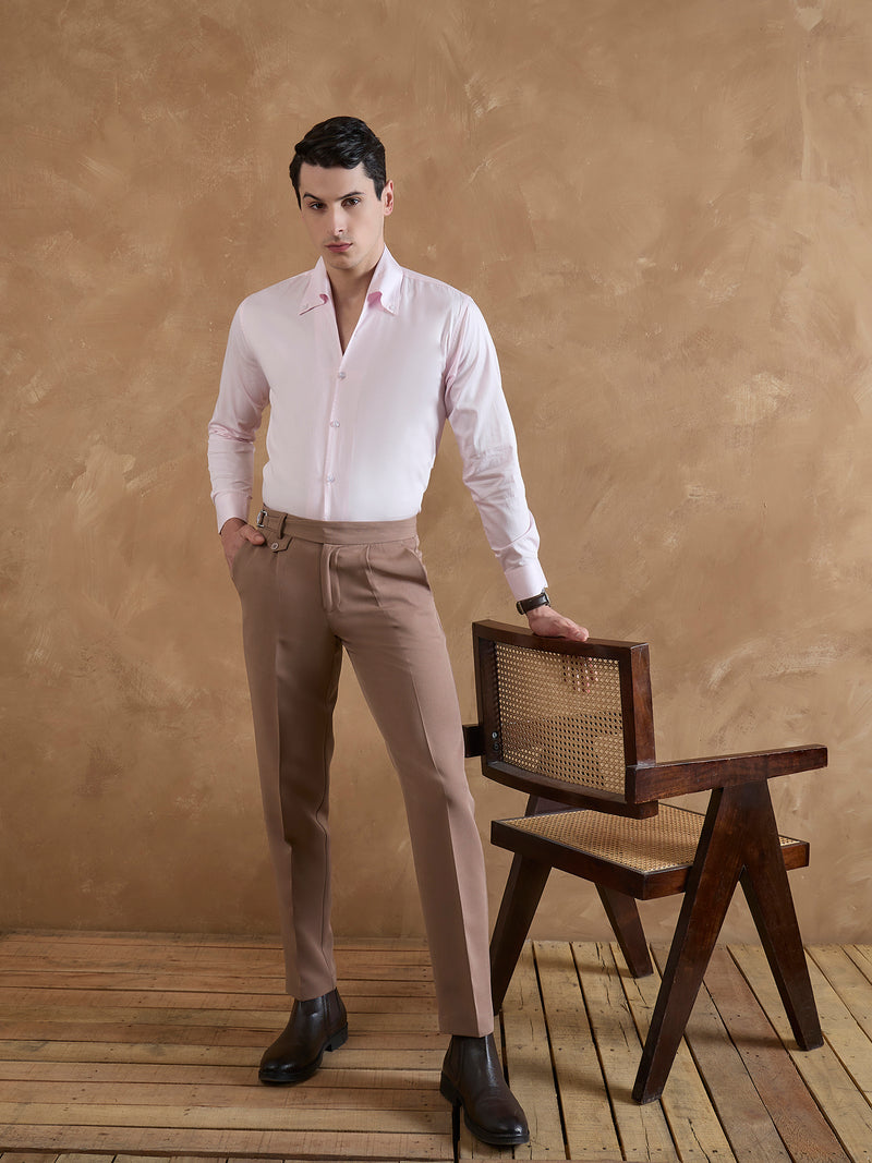 Choco Brown: Adjustable Fastening Gurkha Trouser