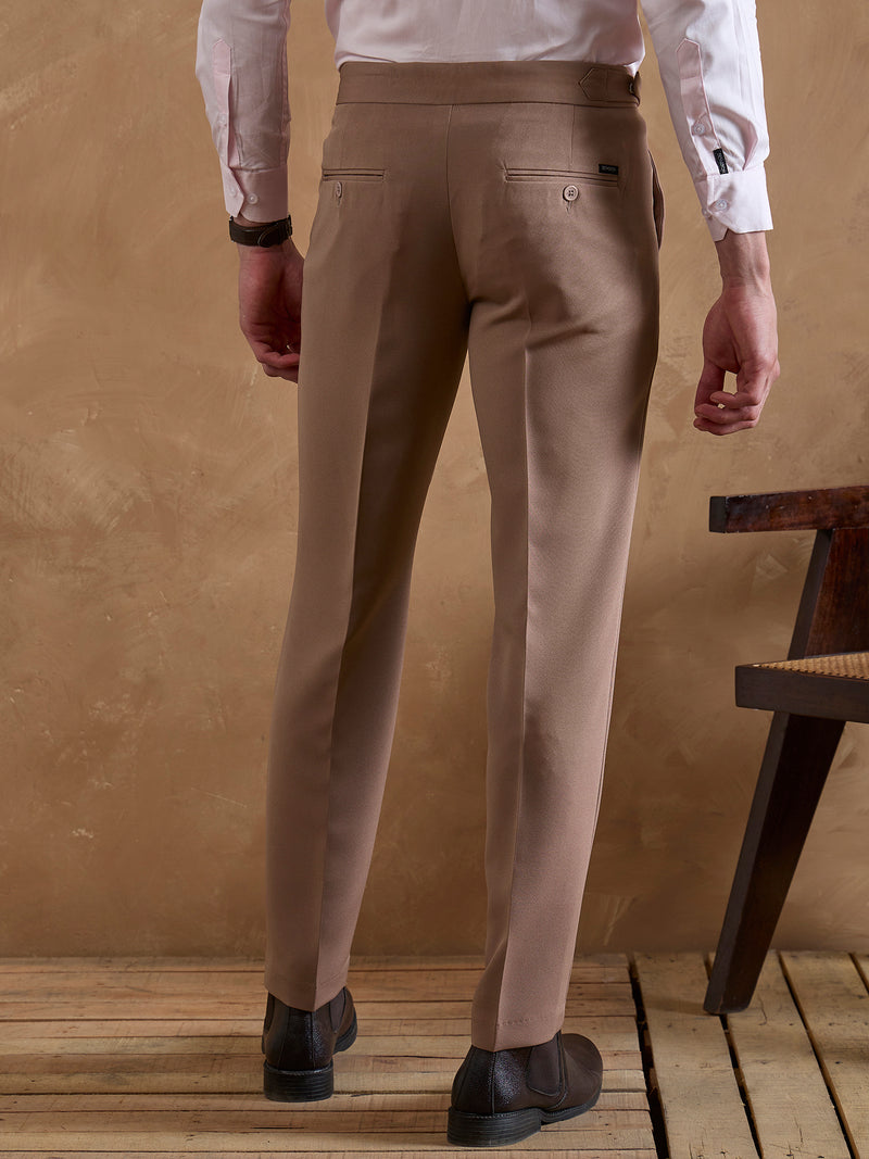 Choco Brown: Adjustable Fastening Gurkha Trouser