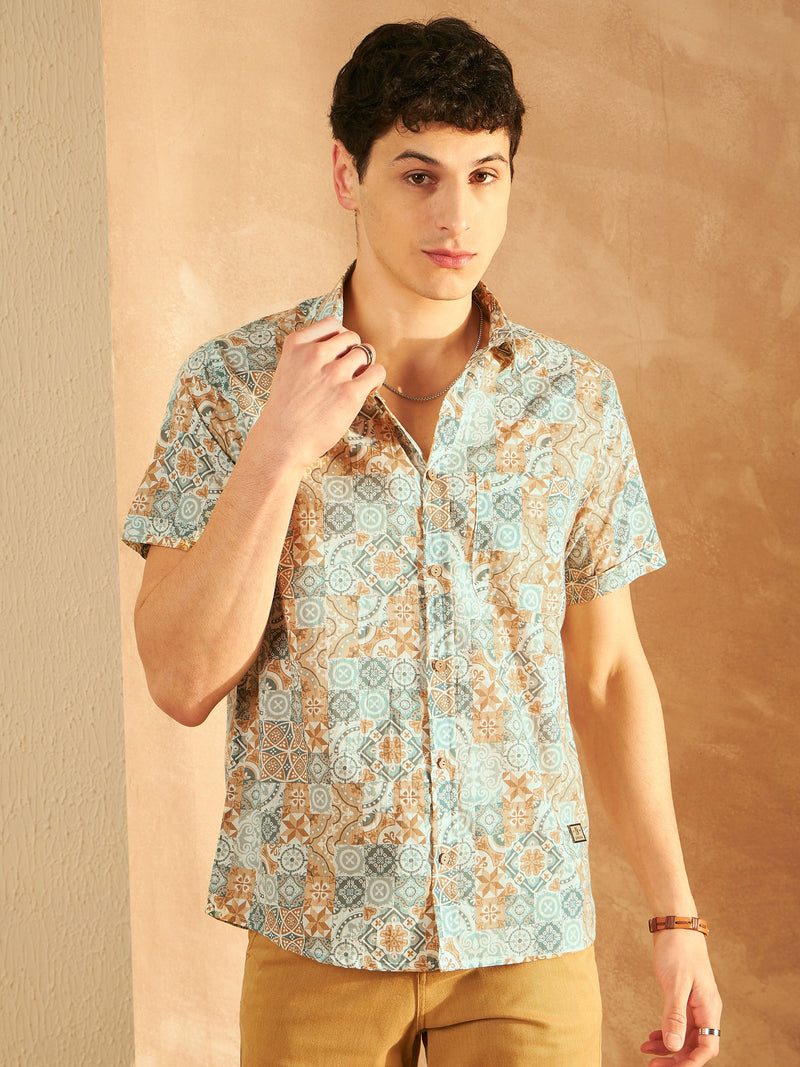 Block Printed Cotton Shirt