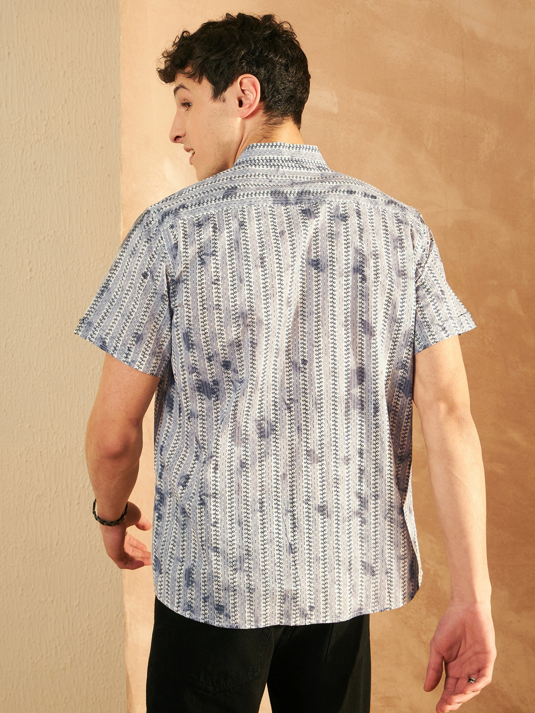 Men's Printed Lightweight Thin Cotton Shirt