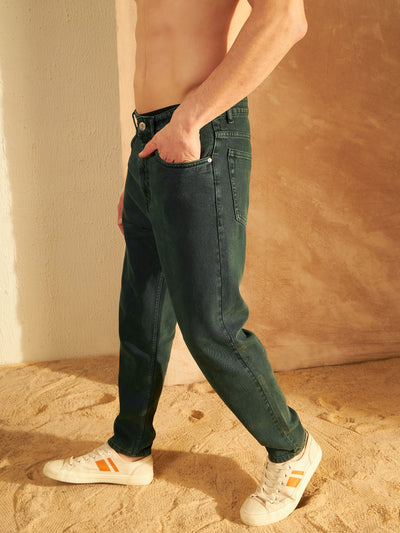 Dark Green Mom Fit Jeans