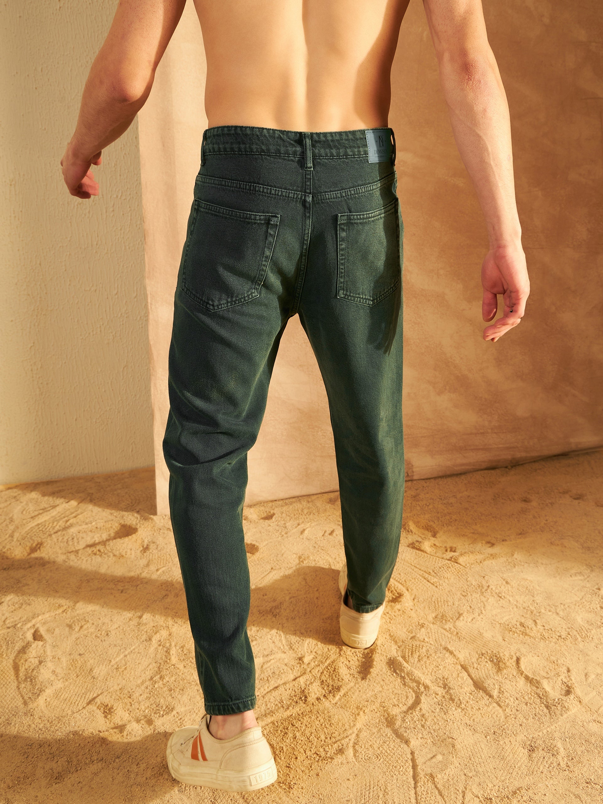Buy Adriano Goldschmied Dark Green Non denim Jeans Online - 432897 | The  Collective