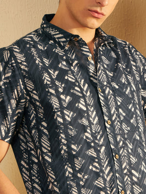 Men's Printed Lightweight Thin Cotton Shirt