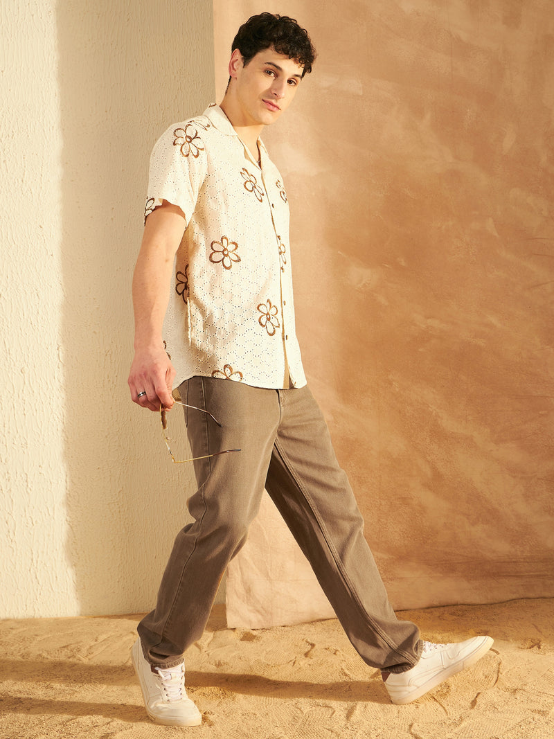 Light Brown: Korean Baggy Jeans