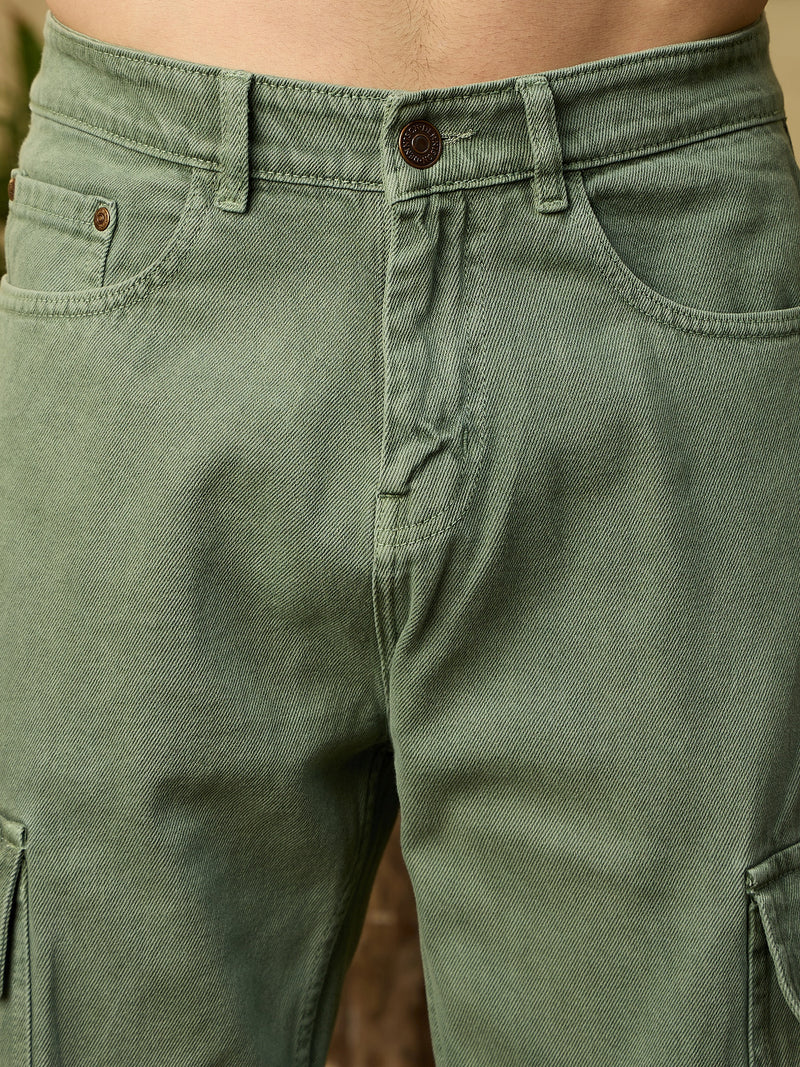 Mint Green: Korean Baggy Cargo Jeans