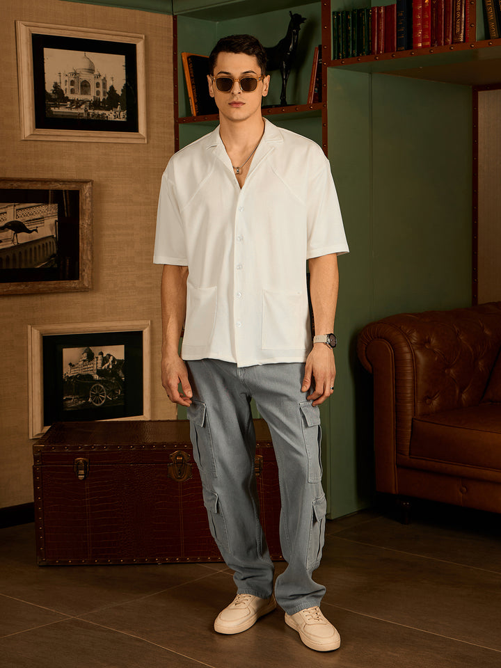 White: Resort Wear Casual Oversized Shirt