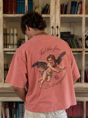 Angel Graphic Print Oversized T-Shirt