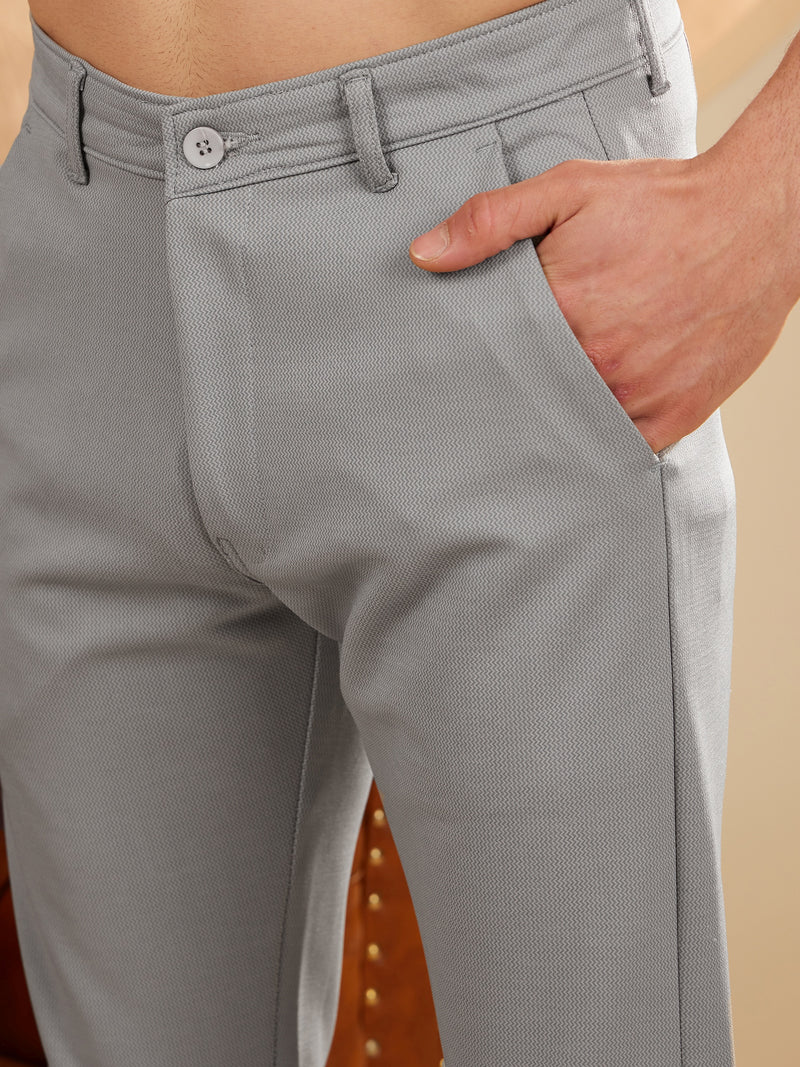 Grey: Stretchable Chinos