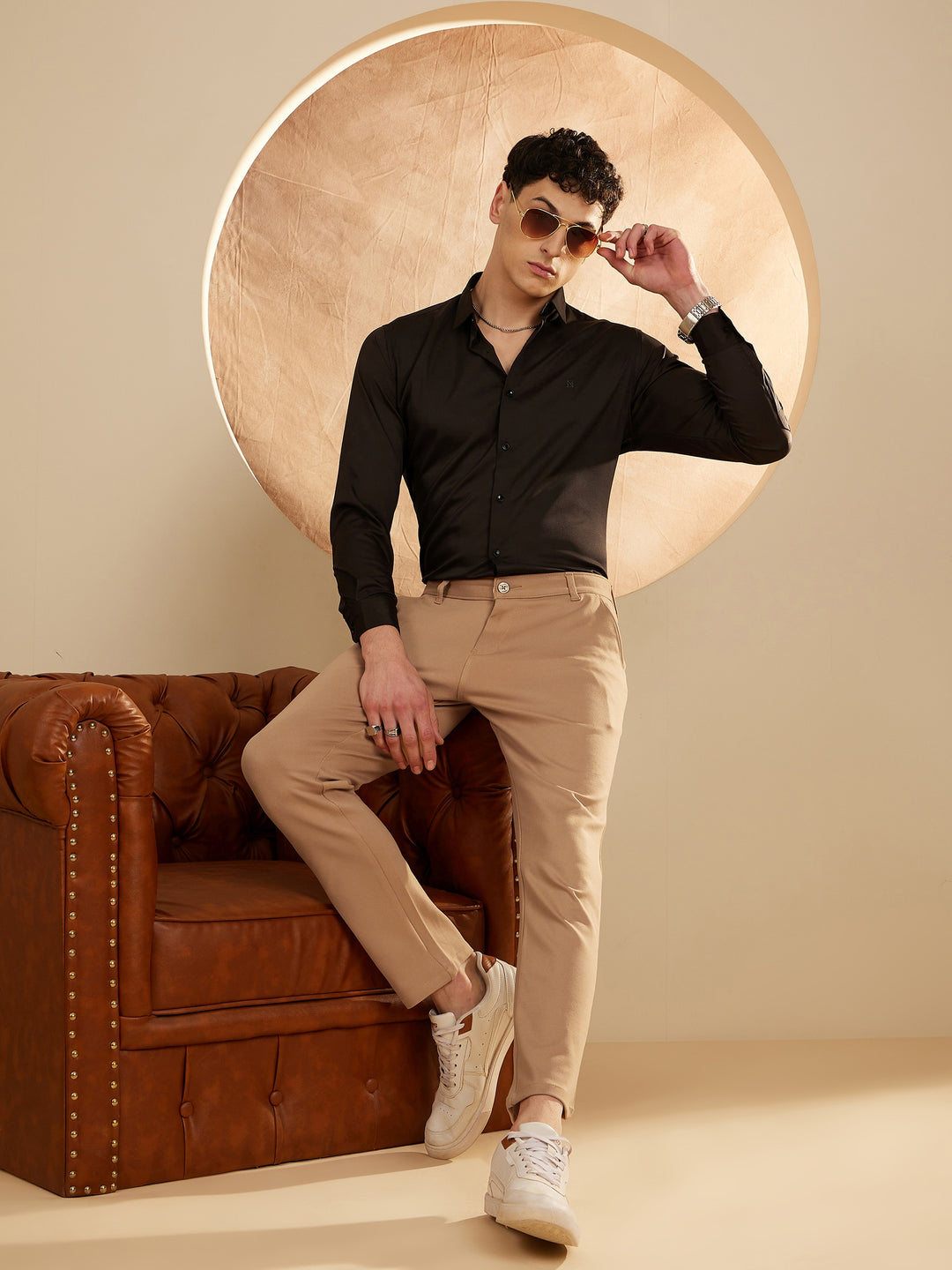 Dark Beige Chinos Trouser