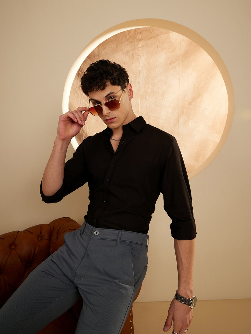 Black: Formal Wrinkle Free Shirt
