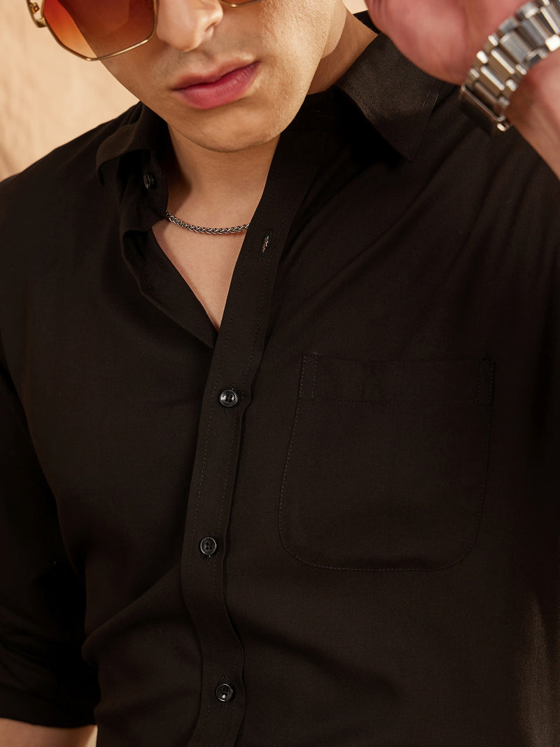 Black: Formal Wrinkle Free Shirt