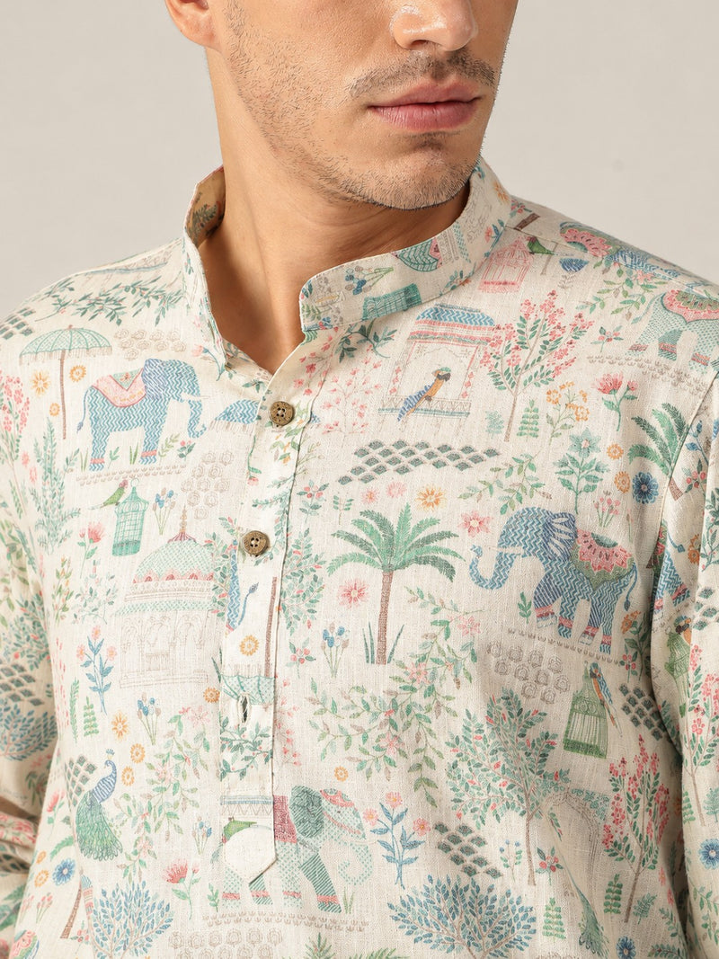 Tropical Printed  Kurta