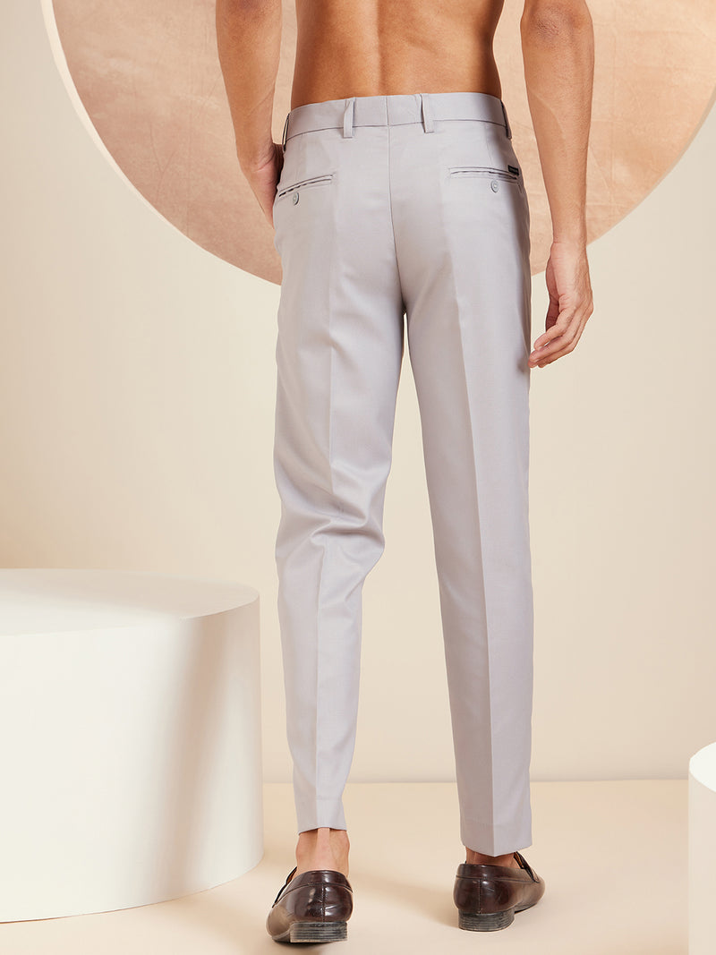 DENNISON Men Smart Tapered Fit Easy Wash Formal Trousers