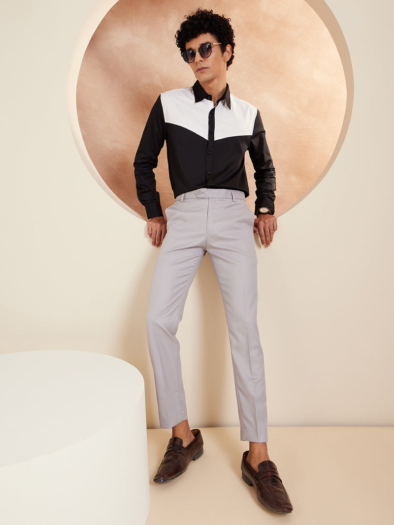 Black And White: Smart Colour blocked Shirt