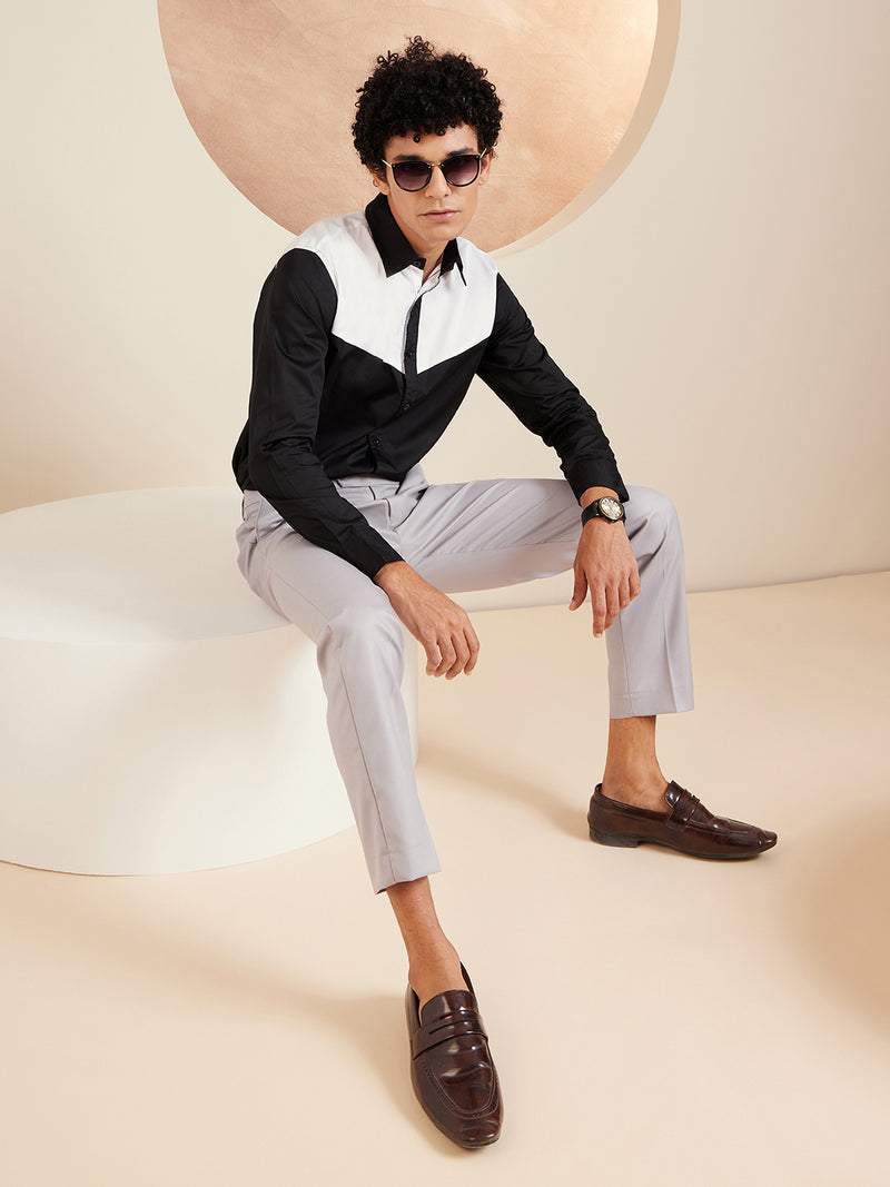 DENNISON Men Smart Tapered Fit Easy Wash Formal Trousers