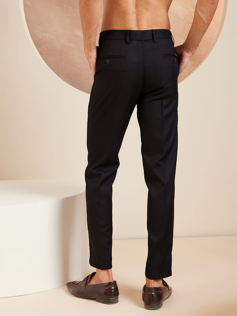 DENNISON Men Smart Tapered Fit Easy Wash Formal Trouser