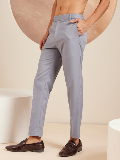 DENNISON Men Smart Tapered Fit Easy Wash Formal Trouser