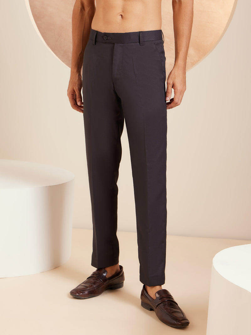 DENNISON Men Smart Tapered Fit Easy Wash Trousers