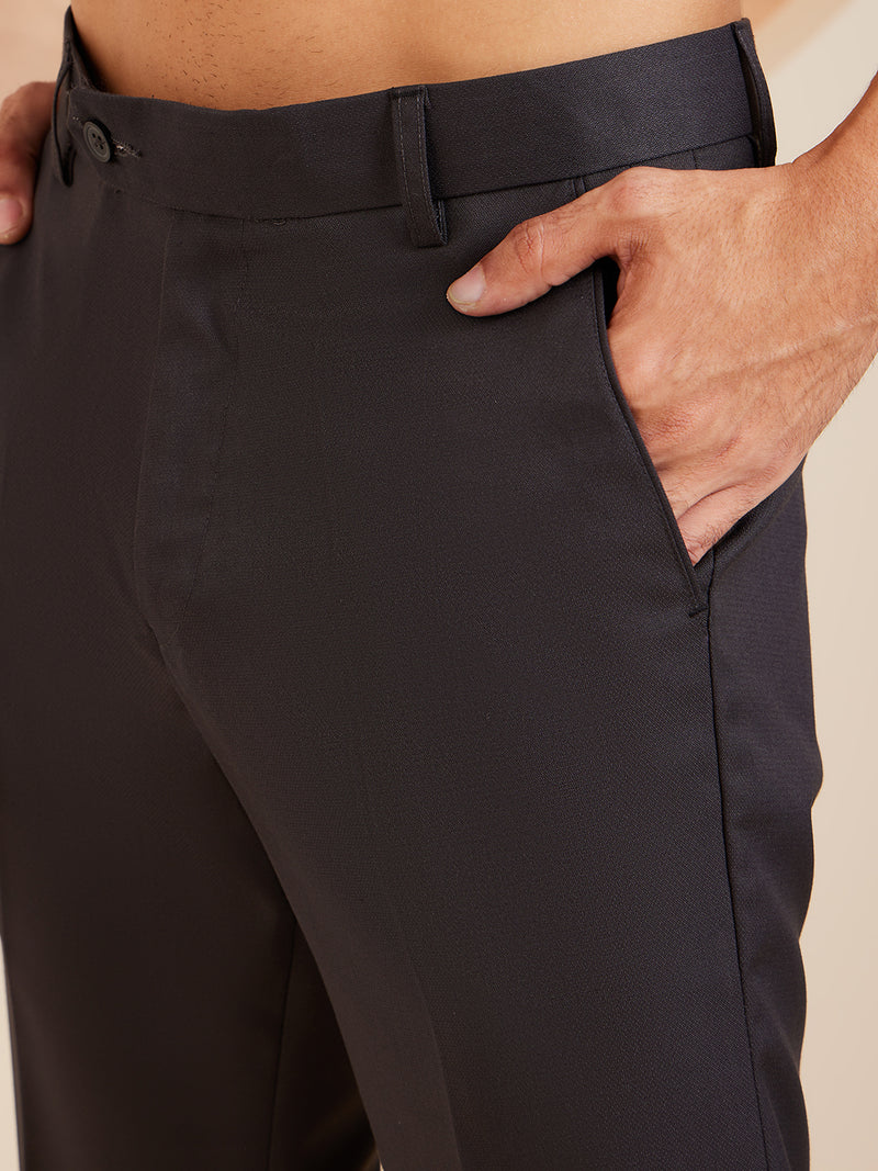 DENNISON Men Smart Tapered Fit Easy Wash Trousers