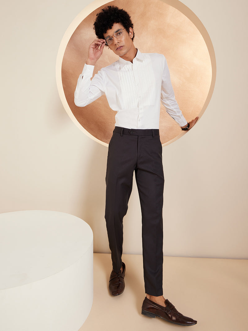 White: Full Sleeves Clubwear Shirt
