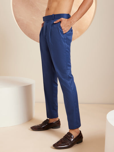DENNISON Men Smart Tapered Fit Easy Wash Pleated Trousers