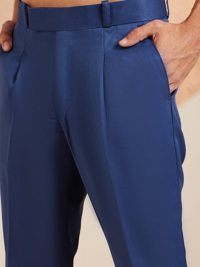 DENNISON Men Smart Tapered Fit Easy Wash Pleated Trousers