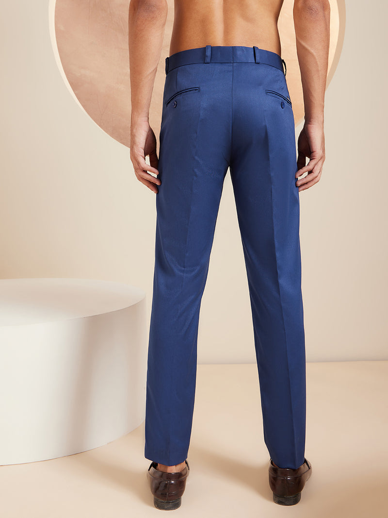 DENNISON Men Smart Tapered Fit Easy Wash Pleated Trousers
