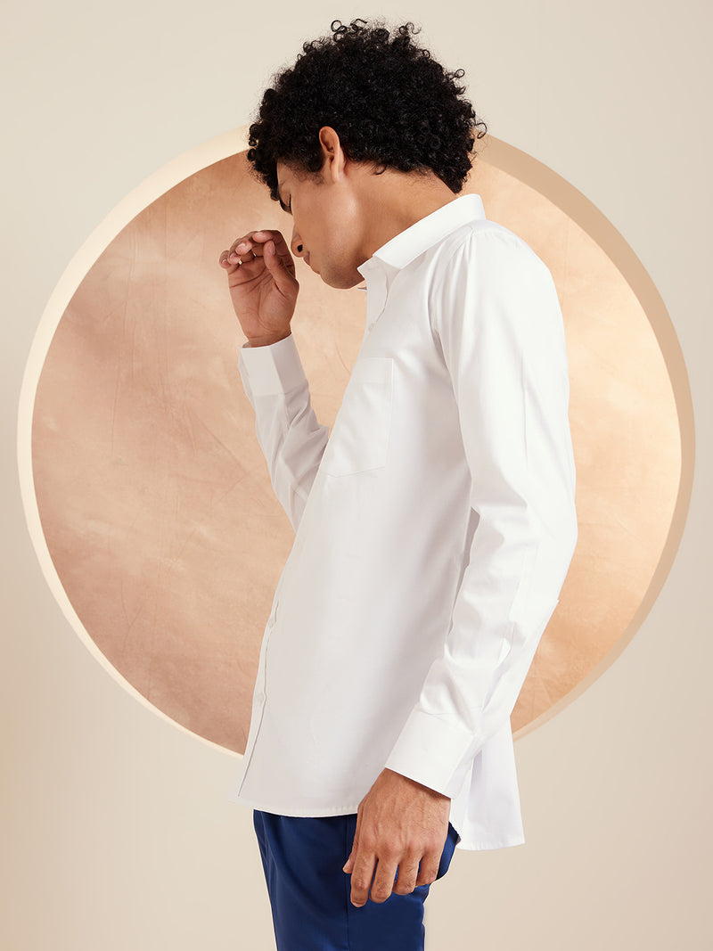 White Pure: Cotton Formal Shirt