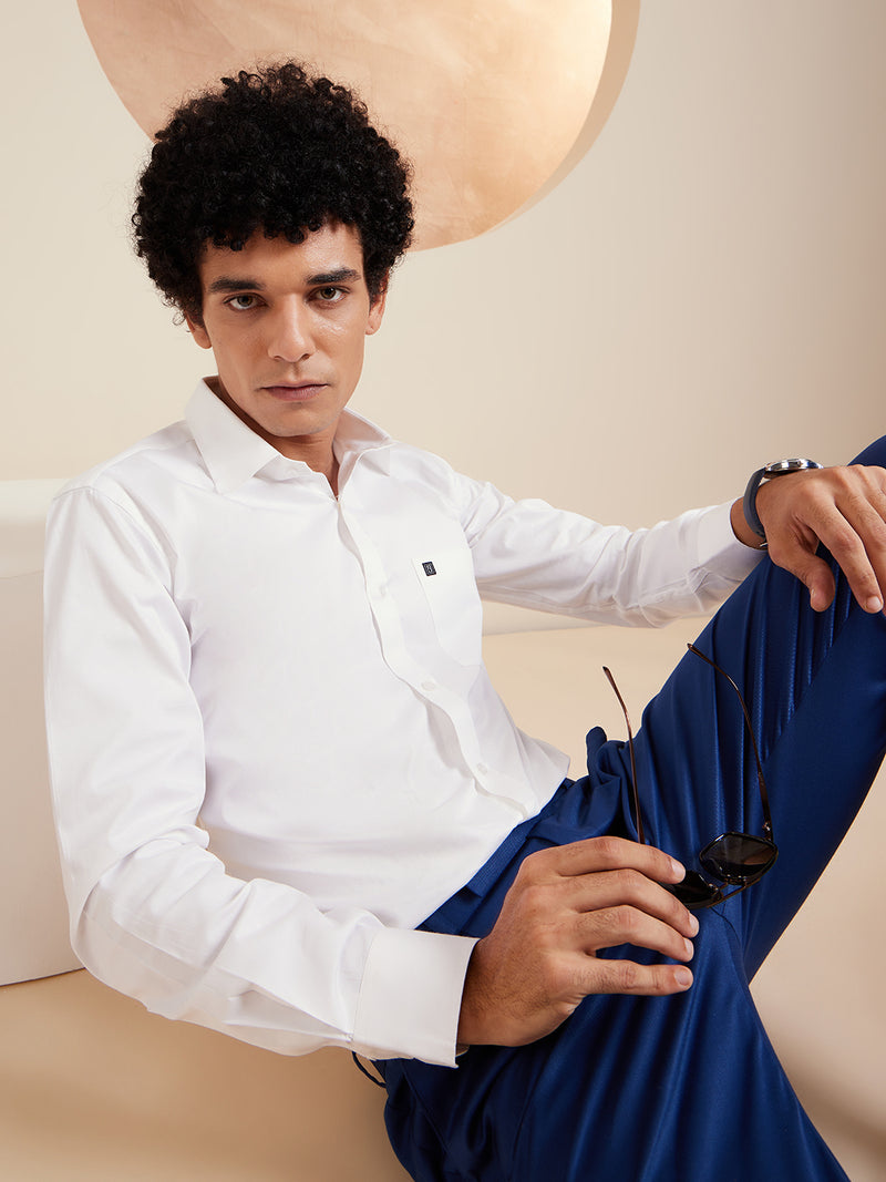 White Pure: Cotton Formal Shirt