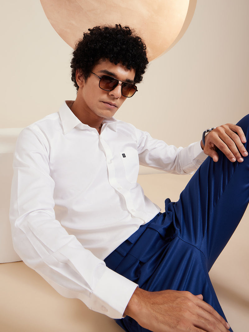 White Pure: Cotton Formal Shirt