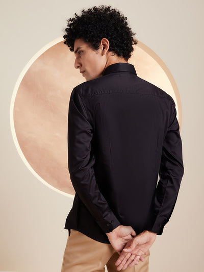 Black: Full Sleeves Clubwear Shirt