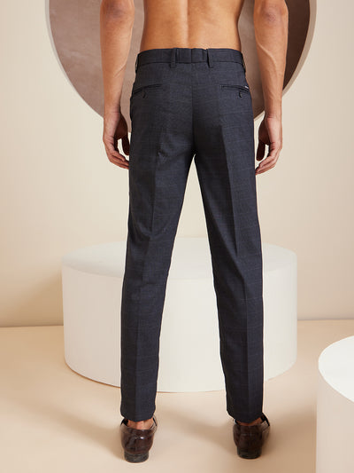 DENNISON Men Smart Tapered Fit Easy Wash Formal Trousers