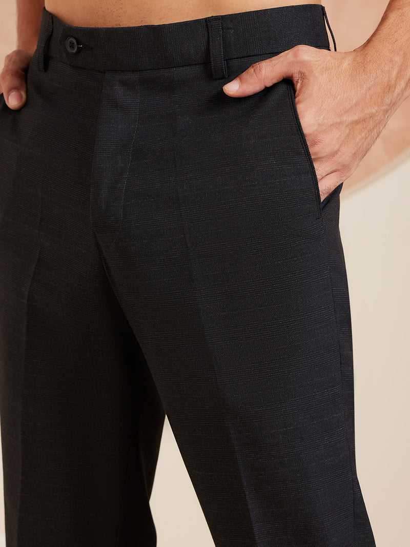 DENNISON Men Smart Tapered Fit Easy Wash Formal Trouser
