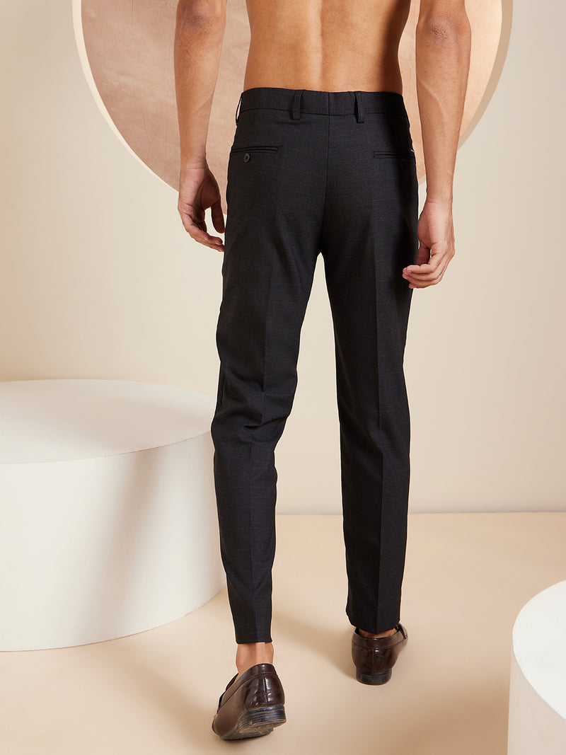 DENNISON Men Smart Tapered Fit Easy Wash Formal Trouser