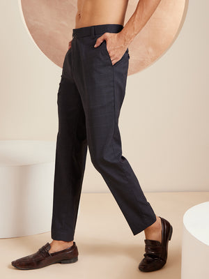DENNISON Men Smart Tapered Fit Easy Wash Formal Trouser
