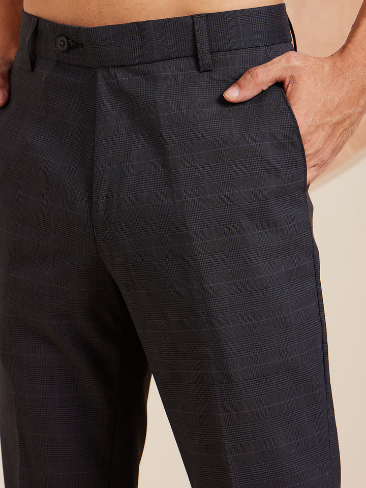 DENNISON Men Smart Tapered Fit Easy Wash Formal Trouser