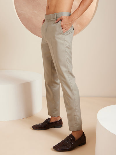DENNISON Men Smart Tapered Fit Easy Wash Trousers