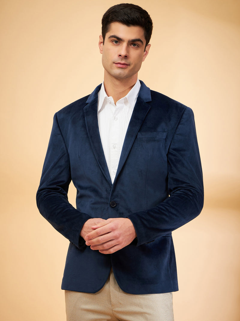 DENNISON Men Navy blue Single Breasted Blazer