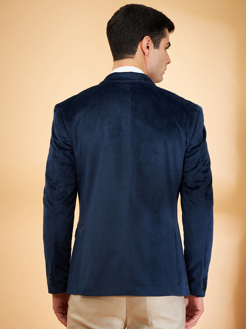 DENNISON Men Navy blue Single Breasted Blazer