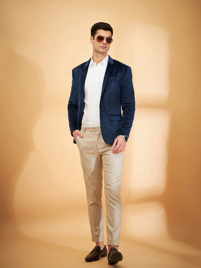 DENNISON Men Navy blue Single Breasted Blazer